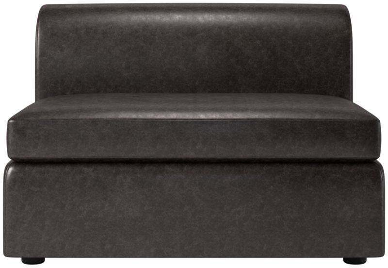 Chale Leather Armless Chair Bello Black - image 0 of 7