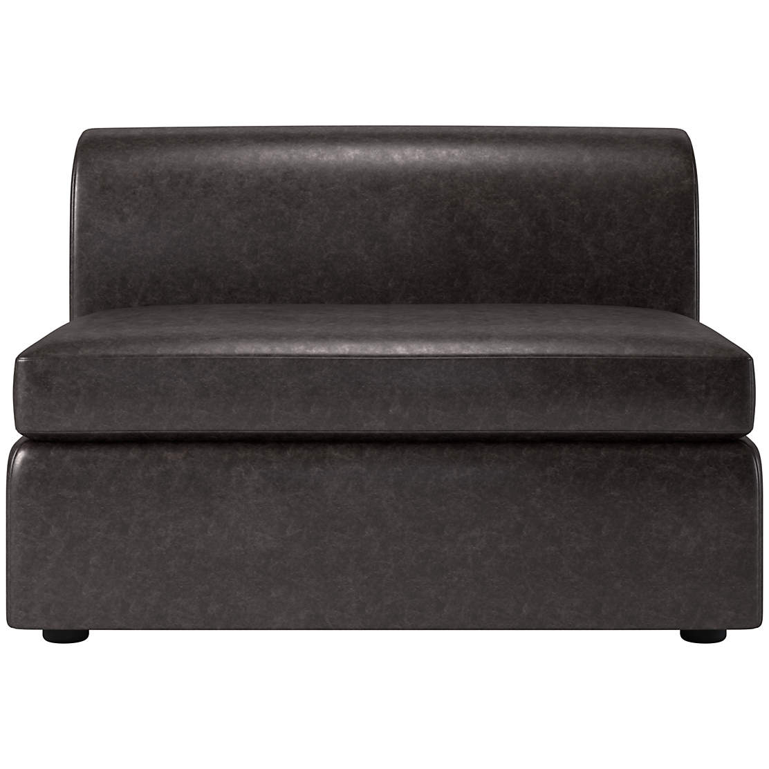 Salon Leather Armless Chair Bello Black CB2 Canada   Chale Leather Armless Chair Bello Black 