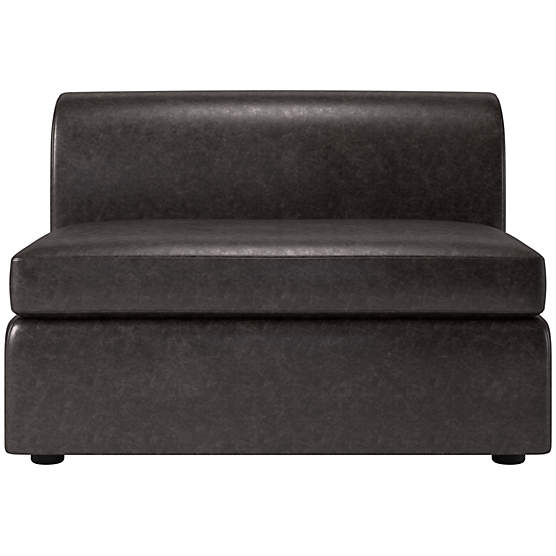 Chale Leather Armless Chair Bello Black