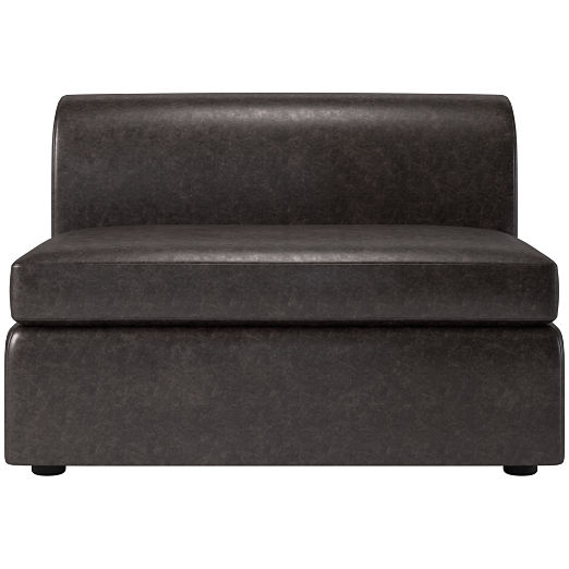 Chale Leather Armless Chair Bello Black