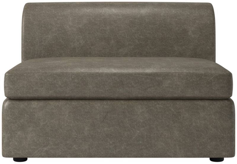 Chale Leather Armless Chair Bello Grey - image 0 of 7