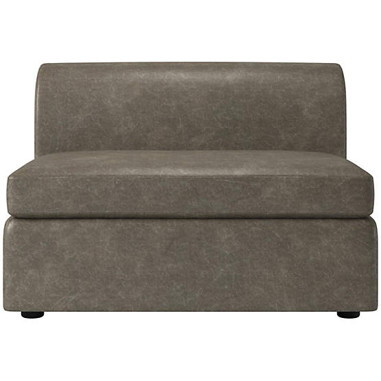 Chale Leather Armless Chair Bello Grey