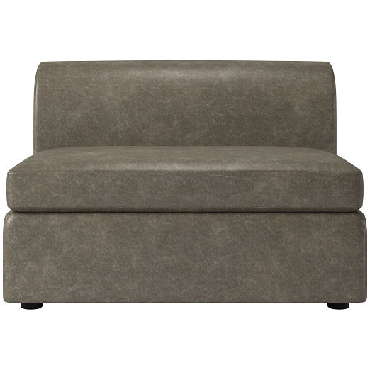 Chale Leather Armless Chair Bello Grey