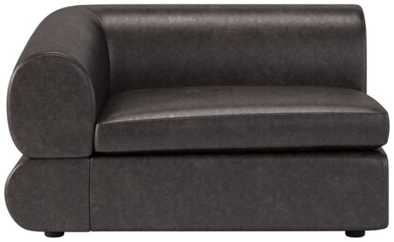 Chale Leather Chair with Left Arm Bello Black - image 0 of 8