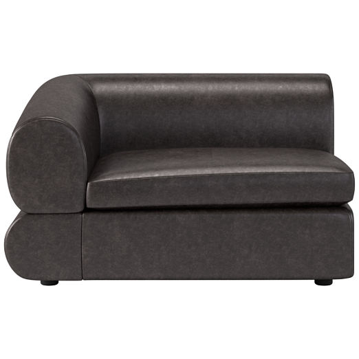 Chale Leather Chair with Left Arm Bello Black