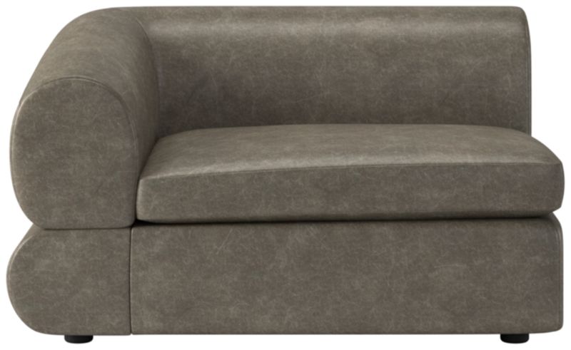 Chale Leather Chair with Left Arm Bello Grey - image 0 of 8