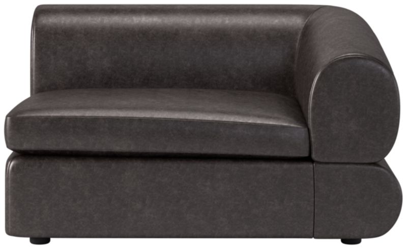 Chale Leather Chair with Right Arm Bello Black - image 0 of 8