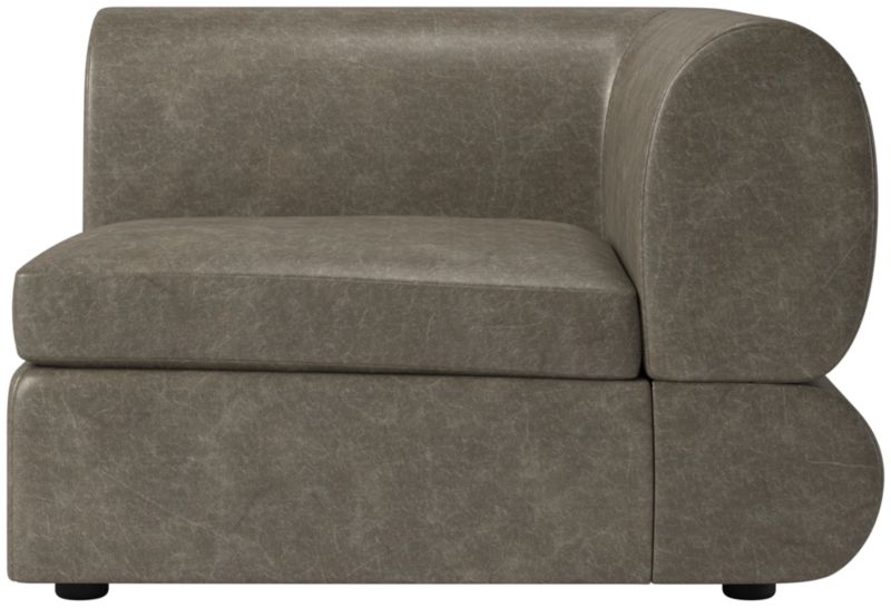 Chale Leather Corner Chair Bello Grey - image 0 of 8