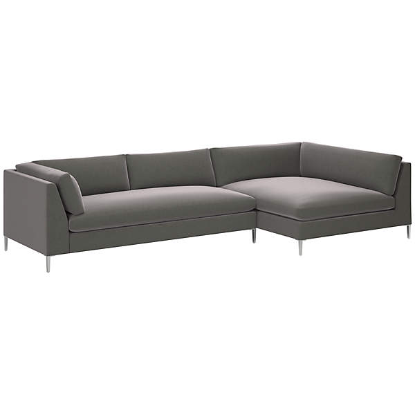 Decker 2 Piece Sectional Sofa with Right Arm Chaise Luca Storm