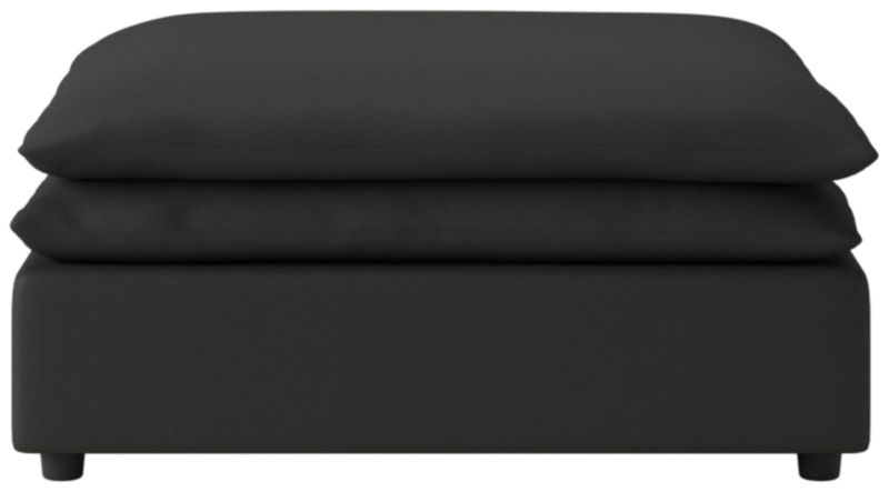 Mattea Ottoman Kanvas Ebony - image 0 of 6