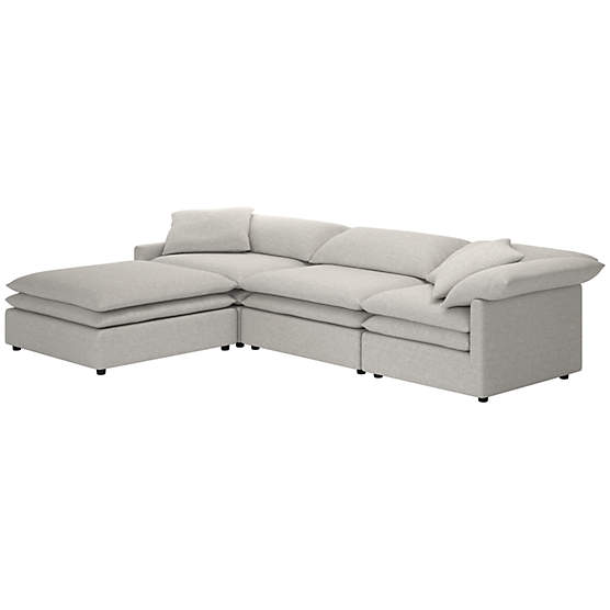 Mattea 4-Piece Sectional Sofa with Left Arm Hatch Platinum