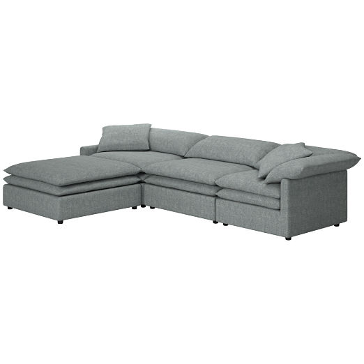 Mattea 4-Piece Sectional Sofa with Left Arm Nomad Charcoal