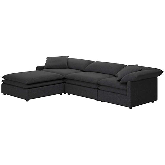 Mattea 4-Piece Sectional Sofa with Left Arm Bloce Noir