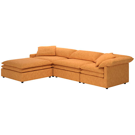 Mattea 4-Piece Dream Ginger Sectional Sofa with Left Arm