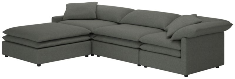 Mattea 4-Piece Sectional Sofa with Left Arm Taylor Charcoal - image 0 of 8