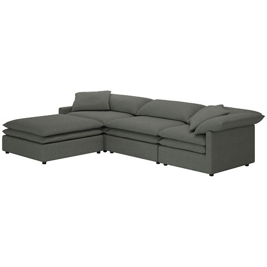 Mattea 4-Piece Sectional Sofa with Left Arm Taylor Charcoal