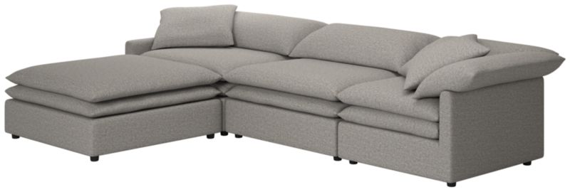 Mattea 4-Piece Sectional Sofa with Left Arm Taylor Felt Grey - image 0 of 8