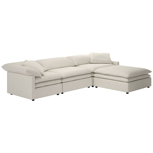 Mattea 4-Piece Sectional Sofa with Right Armt Bloce Grey