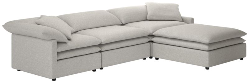 Mattea 4-Piece Sectional Sofa with Right Arm Hatch Platinum - image 0 of 8