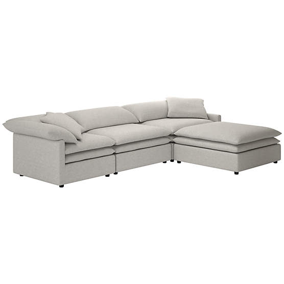 Mattea 4-Piece Sectional Sofa with Right Arm Hatch Platinum