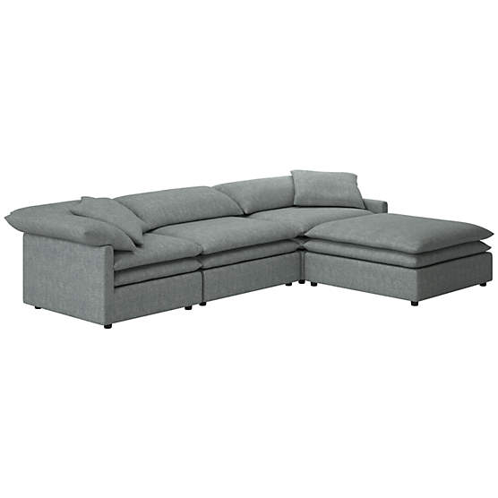 Mattea 4-Piece Sectional Sofa with Right Arm Nomad Charcoal