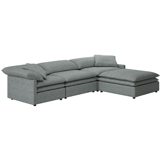 Mattea 4-Piece Sectional Sofa with Right Arm Nomad Charcoal