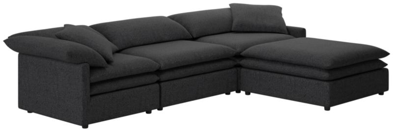 Mattea 4-Piece Sectional Sofa with Right Arm Bloce Noir - image 0 of 8