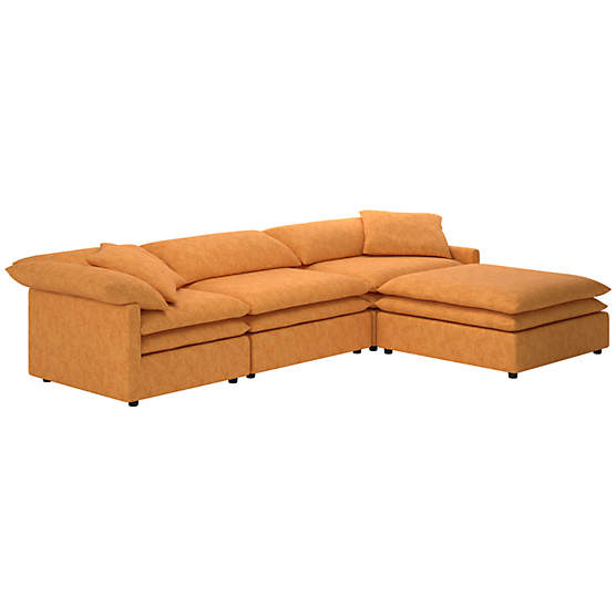 Mattea 4-Piece Sectional Sofa with Right Arm Dream Ginger Tea