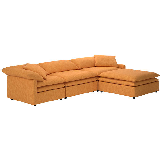 Mattea 4-Piece Sectional Sofa with Right Arm Dream Ginger Tea