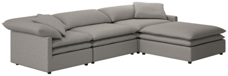 Mattea 4-Piece Sectional Sofa with Right Arm Taylor Felt Grey - image 0 of 8