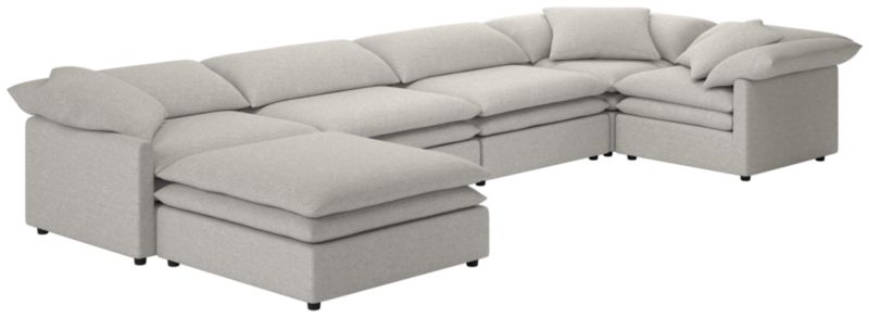 Mattea 6-Piece Sectional Sofa with Left Arm Hatch Platinum - image 0 of 8