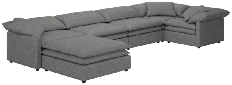 Mattea 6-Piece Sectional Sofa with Left Arm Hatch Charcoal - image 0 of 8