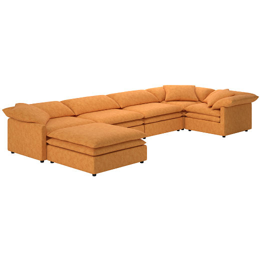 Mattea 6-Piece Sectional Sofa with Left Arm Dream Ginger Tea