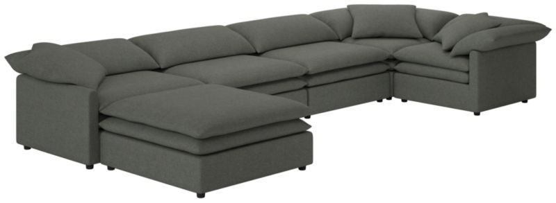 Mattea 6-Piece Sectional Sofa with Left Arm Taylor Charcoal - image 0 of 8