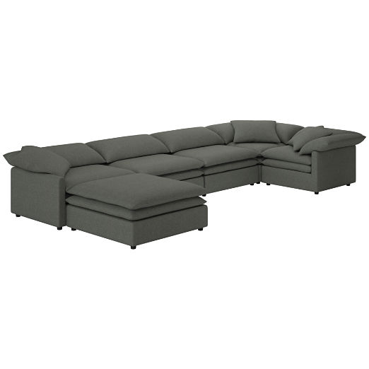 Mattea 6-Piece Sectional Sofa with Left Arm Taylor Charcoal