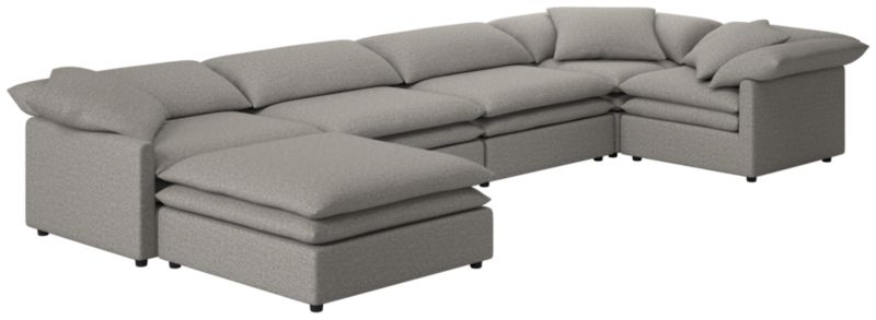 Mattea 6-Piece Sectional Sofa with Left Arm Taylor Felt Grey - image 0 of 8