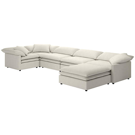 Mattea 6-Piece Sectional Sofa with Right Arm Nomad Snow