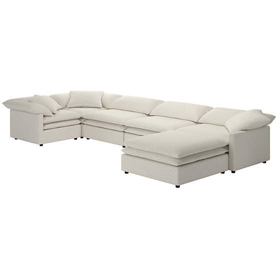 Mattea 6-Piece Sectional Sofa with Right Arm Bloce Grey