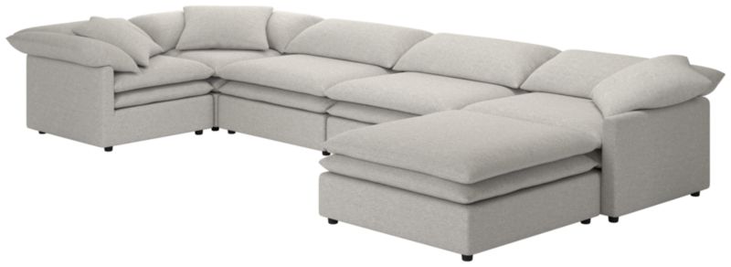 Mattea 6-Piece Sectional Sofa with Right Arm Hatch Platinum - image 0 of 8