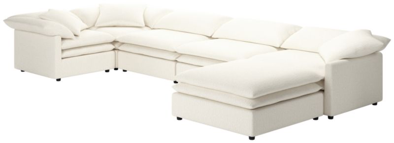 Mattea 6-Piece Sectional Sofa with Right Arm Wooly Sand - image 0 of 8