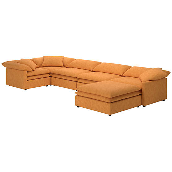 Mattea 6-Piece Sectional Sofa with Right Arm Dream Ginger