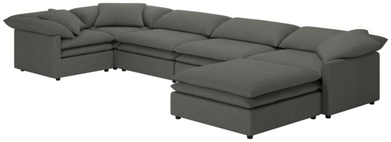 Mattea 6-Piece Sectional Sofa with Right Arm Taylor Charcoal - image 0 of 8