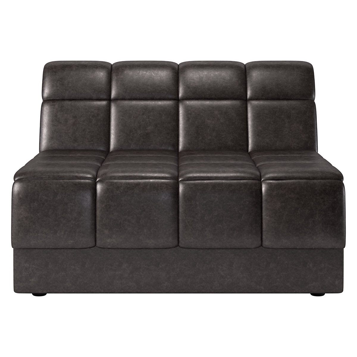 Pezzo Leather Armless Chair Bello Black CB2