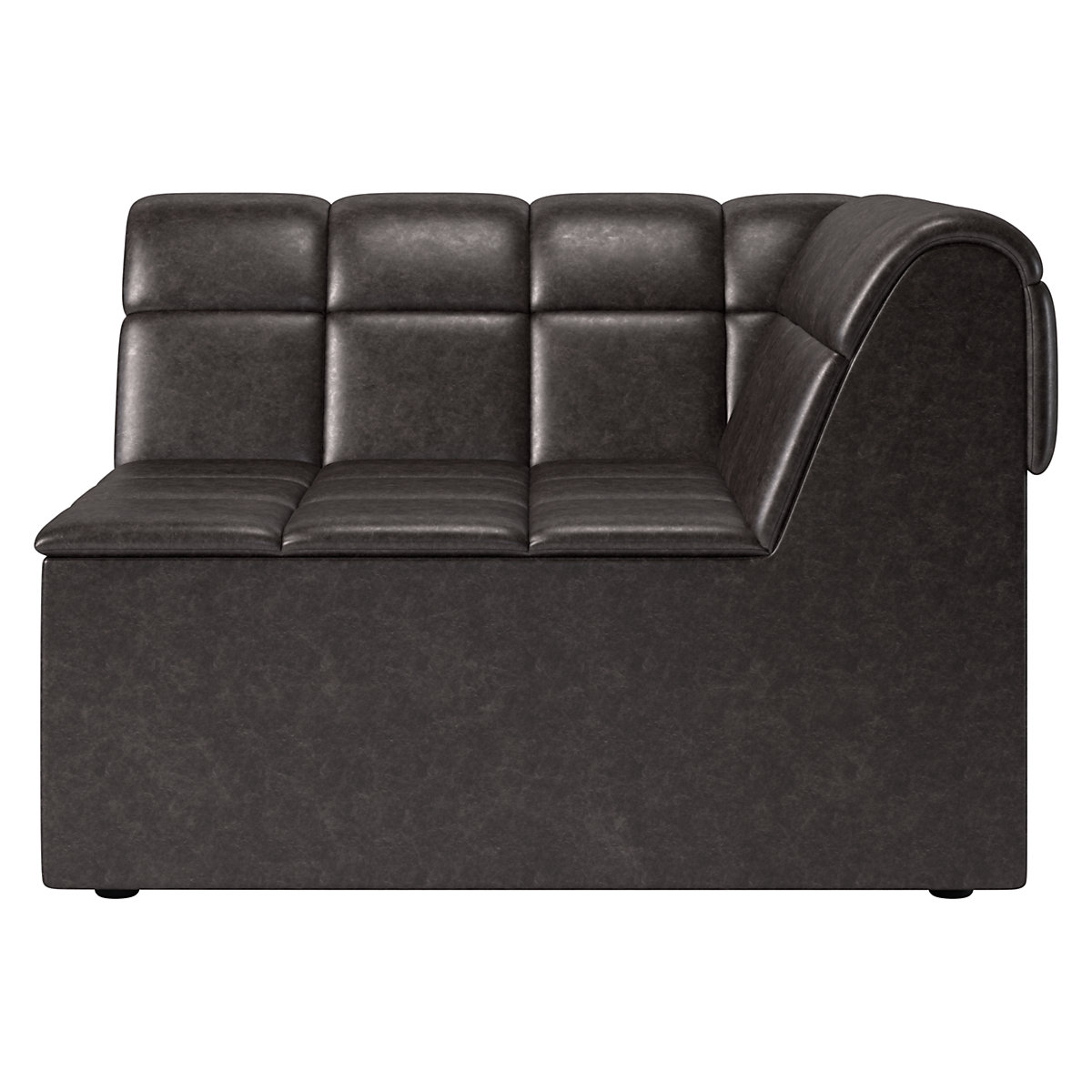 Pezzo Leather Corner Chair Bello Black CB2