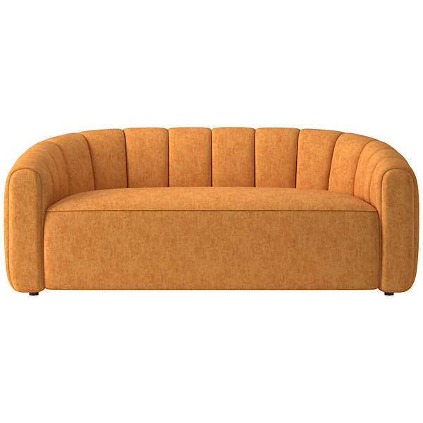 Cb2 top leather loveseat