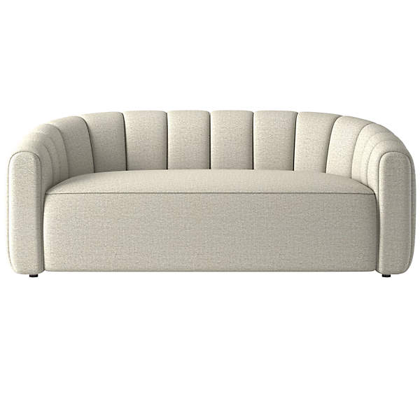 Cb2 top leather loveseat