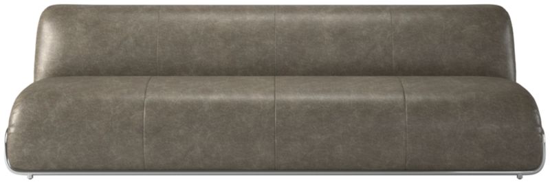 Viewing product image Hada Armless Leather Sofa Bello Grey - image 1 of 8