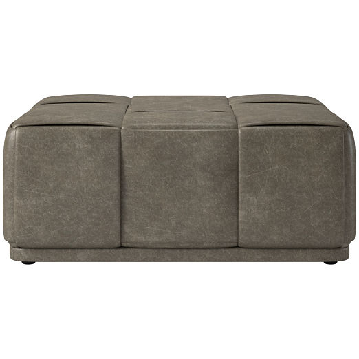 Pointe Leather Ottoman Bello Grey