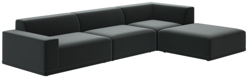 Faible 4-Piece Sectional Sofa with Left Arm Como Dark Grey | CB2