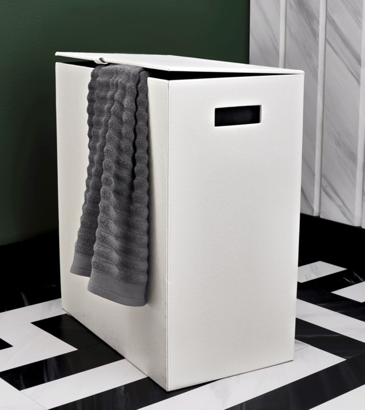 Shagreen Ivory Laundry Hamper - image 6 of 7